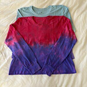 Set of 2 Spiritual Gangster Supernova Active Long Sleeve Tops XS/S